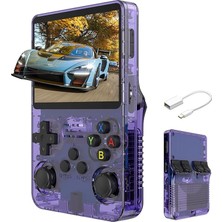 FourForce El Oyun Konsolu, 3,5 Inç IPS Retro Video Oyun Konsolu (Mor)