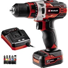FourForce Akülü Vidalama Te-Cd 12/1 Li (Li-Ion, 12 V, 2 Vitesli Şanzıman, Devir Ayarlı Elektronik, LED Aydınlatma, Sağlam Metal Dişli, 45 Dakikalık Şarj Cihazı ve 2,0 Ah Akü Dâhil) - 4513590