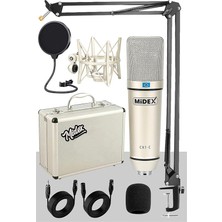 FourForce Cx1 Sta Üst Seviye Condenser Stüdyo Ses Kayıt Mikrofonu Stand Filtre Seti