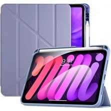 FourForce iPad Air 11INÇ M2/m3 2025-2024 ile Uyumlu Kılıf Kalem Şarj Bölmeli Case Lavendery Gray