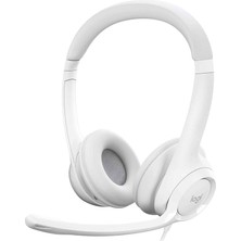 FourForce H390 Kablolu Kulak Üstü Mikrofonlu Kulaklık, Dijital Stereo Ses, Katlanabilir Gürültü Önleyici Mikrofon, Kablo Üzeri Denetimler, Beyaz
