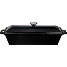 FourForce Döküm Ekmek Kabı/terrine, 11X29 Cm, Siyah