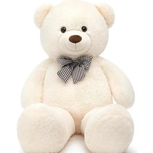 FourForce Sevimli Peluş Şaşkın Ayı 80 cm - Sevgiliye Özel Hediye Beyaz