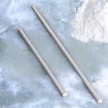 FourForce Alüminyum Metal Oklava 2'li Set 74-49 cm Börek Hamur Yufka Açma Silindir Yuvarlak Uzun Kısa Mutfak