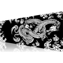 FourForce Pro - 10 Farklı Model Dikişli Kenar 90X40 cm Oyuncu Gaming Mouse Pad (Dragon Knot, 90X40 Cm)