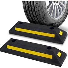 FourForce Araba Tekerlek Takozu, Karavan Takozu, Tekerlek Durdurucu, Park Güvenliği Için. 2 Adet Ağır Hizmet Tipi Lastik Araç Durdurucu, Otomobil, Kamyonet, Kamyon, Otobüs, Römork, Karavan, Forklift, Park