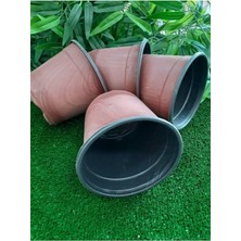 FourForce Vakum Saksı 30 Adet 14X11 cm 1,20 Lt Plastik Saksı Ucuz Saksı Fide Üretim Saksısı Fide Saksısı