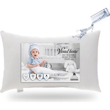 FourForce Home Su Geçirmez Bebek Yastığı, 35X45, Küçük Çocuklar Ultra Yumuşak, Makinede Yıkanabilir, Nefes Alabilir, Bakımı KOLAY,%100 Pamuklu Yastıklar, Uyku, Seyahat, Beyaz Seyahat Yastığı.