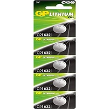 FourForce Batteries CR1632 1632 Boy Lityum Düğme Pil, 3 Volt, 5'li Kart
