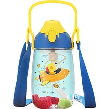 FourForce Pipetli 500 ml Boyun Askılı Tritan Çocuk Su Matarası -Kutulu- FFUZ2201500