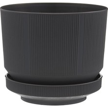 FourForce S282 Lüks Saksı Dekoratif Saksı, Antrasit, 18.5cm, 3.3 Litre