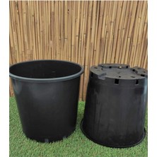FourForce Üretim Saksısı 1 Adet 21,9 Lt 35X30 cm Plastik Saksı Siyah Üretim Saksı Bitki Saksısı