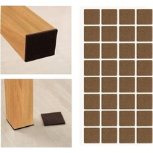 FourForce Mobilya Keçesi,kendinden Yapışkanlı Zemin Koruyucu Kahverengi (25X25MM)