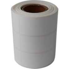 FourForce Opak Etiket 30MM x 50MM Ruloda 1500 Adet Yan Yana 3 Lü 40MM Kuka Çapında Yırtılmaya Dayanıklı Etiket