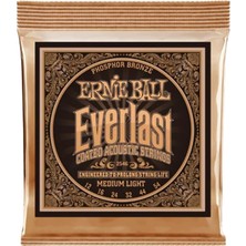 FourForce Ball Everlast Orta Hafif Kaplamalı Fosfor Bronz Akustik Gitar Telleri, Ölçü 12-54