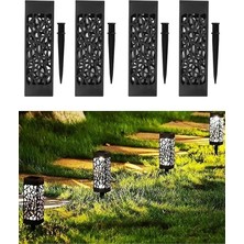 FourForce 4'lü Set Güneş Enerjili Solar, Gün Işığı, Yürüyüş Yolu Bahçe Işıkları, Güneş LED Işıkları, Bahçe, Teras, Çim, Havuz, Yol Için Peyzaj Aydınlatması