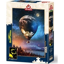 FourForce Puzzle Ay'a Yolculuk 1000 Parça Neon Puzzle