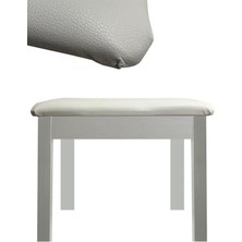 FourForce TBX-144WH Üst Kalite Piyano Taburesi Gizli Bölmeli Beyaz Renk (32X54X48)