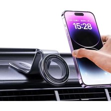 FourForce Araç Için Telefon Tutucu Alüminyum Alaşım Ayarlanabilir Kolay Kurulum Yapışkanlı Manyetik Araç Tutucu Kullanımı Kolay EH232