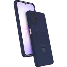 Akmanora Newface Samsung Galaxy A07 4g Regal Magsafe Standlı Kapak - Lacivert