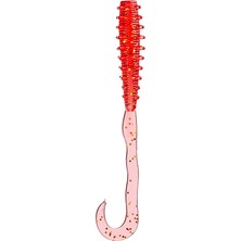 FourForce Craft Red Back Curly Tai Rubber Worm Tmw-Cul #005 Red Glitter