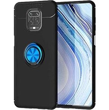 FourForce Xiaomi Redmi Note 9 Pro Kılıf Siyah-Mavi Draco Yüzüklü Silikon Orijinal Esnek Ince Geliştirilmiş Dayanıklı Darbe Karşıtı Koruyucu Yeni Nesil Tasarım (Xiaomi Redmi Note 9 Pro, Siyah-Mavi)