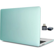 FourForce MacBook Pro 13 Inç Kılıf Sert Mat Hardcase – A1706 / A1708 / A1989 / A2159 / A2251 / A2289 / A2338 Uyumlu Çizilmeye ve Darbelere Dayanıklı Kapak Açık Yeşil