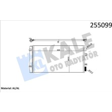Kale Depomix Klima Kondenseri Fluence 2010 Müşürsüz 648X350X16 mm