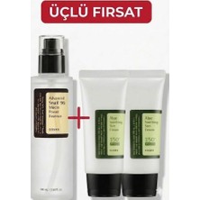 Cosrx Aloe Soothing Sun Cream SPF50 50 ml x 2 Adet + Snail 96 Mucin Power Essence 100 ml Üçlü Fırsat Paketi