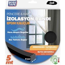 FourForce Tape Epdm Kauçuk Pencere Kapı Izolasyon Bandı Siyah 5MMX15MMX5MT