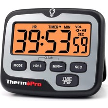 FourForce TM01 Dijital Mutfak Zamanlayıcısı, Geri Sayım ve Kronometre, Ayarlanabilir Sesli Alarm ve Geniş Arkadan Aydınlatmalı LCD Ekranlı Manyetik Zamanlayıcı Saat