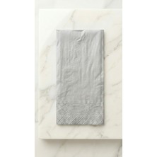 Pekshop Gri Kağıt Peçete Garson Katlama 33X33CM 16LI Paket Gümüş Gri Parti ve Sunum Peçetesi