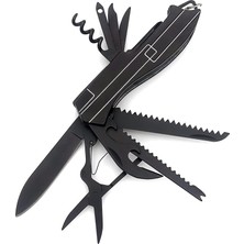 FourForce 11 Fonksiyonlu Kamp Cep Çakısı Multitool Siyah