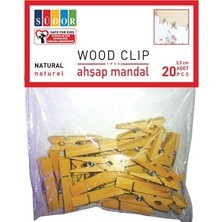 FourForce Ahşap Mandal 3.5cm - Renkli - 25 Adet