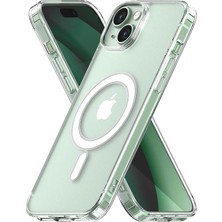 FourForce iPhone 15 Magsafe ile Uyumlu Şeffaf, Manyetik Kılıf, Kablosuz Şarj Desteği, Ultra Berrak Kapak, 1'e 1 Uyumlu, Çevre Dostu Malzeme, Güçlü Koruma, Optimal Case (Şeffaf)