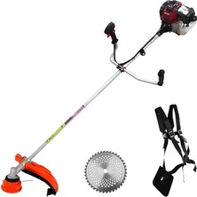FourForce CG520 Benzinli Yan Tırpan Çim Biçme Testeresi 1.4 Kw 51.7 cc Bisiklet Kollu Omuz Askılı Misina