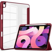 FourForce Air 4/5. Nesil 10.9 ile Uyumlu Kılıf Grafiti Şeffaf Kalem Bölmeli (10.nesil Değildir) Mürdüm