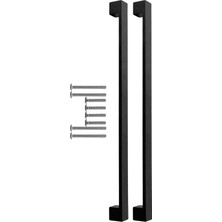 FourForce ve Banyo Dolabı Kapakları ve Çekmeceler Için Kalın Metal Kulp Paslanmaz Alüminyum Mobilya Dolap Kulbu 320MM Mat Siyah 2 Adet