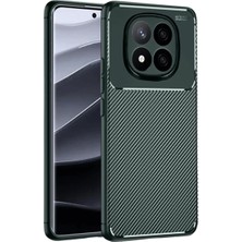 Akmanora Newface Xiaomi Redmi Note 14 Pro 4g Kılıf Auto Focus Karbon Kapak - Koyu Yeşil