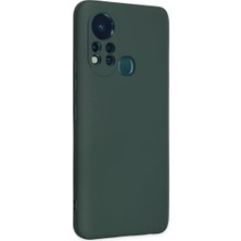 Akmanora Newface Infinix Hot 11S Kılıf Nano Içi Kadife Silikon - Koyu Yeşil