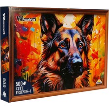 Witty Puzzlezz 500 Parça Puzzle: Alman Çoban Köpeği