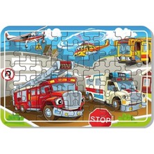 FourForce Arabalar A4 54 Parça Puzzle, Oyuncak, Yapboz 54 Parça Ahşap Puzzle