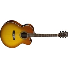 Elektro Akustik Gitar Jumbo Cutaway, Honey Burst, Elektro Klasik Gitar Umbo Hbs (Hone