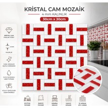 Tezgah Arası 4mm Kristal Cam Mozaik ( 1 kutu = 1 m2 Fiyatıdır )