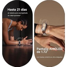 FourForce Smart Band 10-1.72 Amoled Ekran, 1500 Nits, Uyku ve Nabız Monitörü, 5ATM Su Geçirmez, 21 Gün Pil Ömrü, 60 Hz Yenileme Frekansı, 150+ Mod