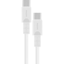 FourForce DLC3001 Usb-C Şarj ve Data Kablosu, 60W, Hızlı Şarj, 3A Yüksek Akım, 1 Metre, Dayanıklı Slikon Kablo (Beyaz)