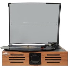 FourForce MTX-106OR Nostaljik Retro Pikap Plak Çalar (Bluetooth Aux Hoparlörlü 3 Devir) Iğne Dahil