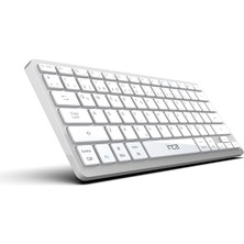 IBK-565ST Bluetooth 5.0 Rechargeable Smart Silver Keyboard, 150 Saat Kullanım Süresi, Telefon, Tablet,pc, Tv, Bt Cihazlarla Uyumlu, Taşınabilir, 10M Kullanım Mesafesi