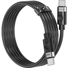 FourForce 60W 3A Pd Type-C To Type-C Hızlı Şarj ve Data Kablosu Siyah 1 Metre