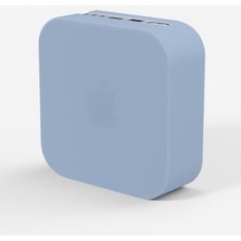 FourForce Mac Mini M4 / M4 Pro Uyumlu Silikon Koruyucu Kılıf | Yumuşak Tpu, Isı Dağıtım Açıklıklı, Çizik ve Darbe Önleyici Gövde Mavi